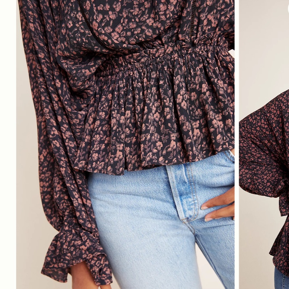 Anthropologie Nichola Peplum Blouse